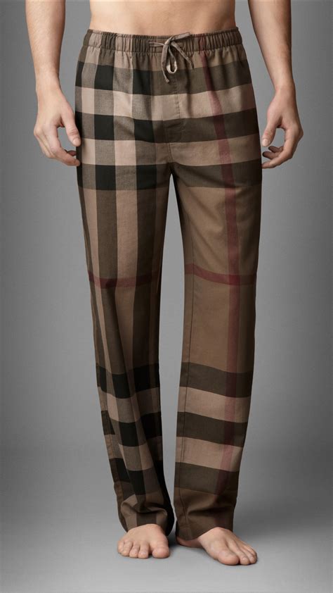 burberry cotton pajama pants|burberry plaid pants men.